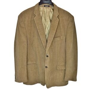 Joseph Feiss Corduroy‎ Blazer Jacket 48R 48 Regular Tan Brown Sport Coat Vintage